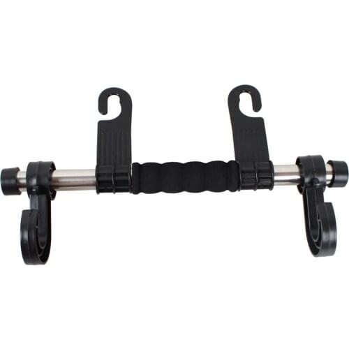 Black Car Holder Automobile Headrest Double Hook Luggage Bags Hanger Organizer Auto Interior Accessories Holder Hanger