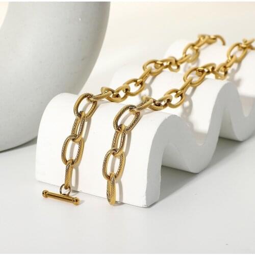Gold Color Stainless Steel Choker Necklace Women Hip-hop Punk Short Box Link Neck Chains for Women Jewelry Collares de Moda 2021