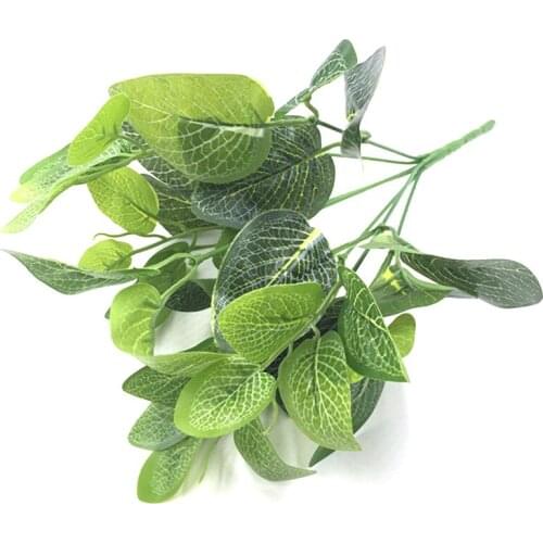 Artificial Plants Green Grass Plastic Flower Simulation Grass Desktop Decor For Garden Outdoor Decoration Fake Green Plants