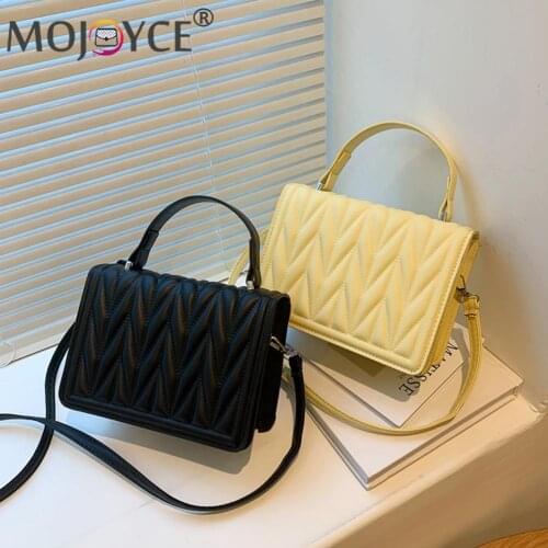 Classic Women Geometric Shoulder Bag Solid Color PU Leather Messenger Bags Temperament Chain Flap Purse Chic Bags