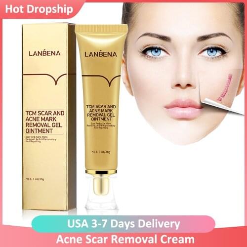 US Stock Acne Scar Removal Cream Skin Repair Face Cream Acne Spots Acne Treatment Blackhead Whitening Cream Stretch Marks 30ml