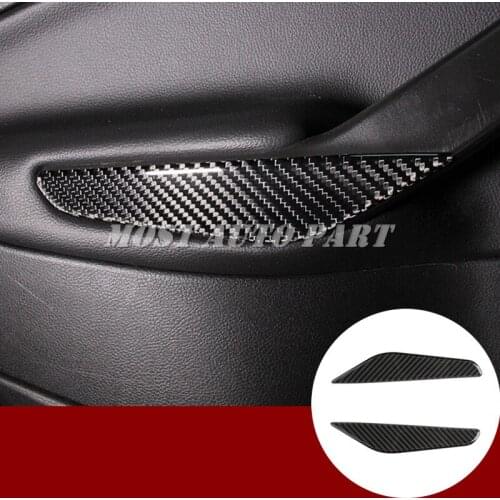 Carbon Fiber Car Rear Door Grab Handle Trim Cover For Ford Escape Kuga 2016-2018 Car accesories interior Car decoration