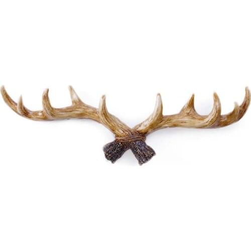 European Style Retro Antlers Hooks Wall Hanging Coat Hook Resin Sundries Hanger Wall Mounts Room Storage Racks Crafts Home Dec