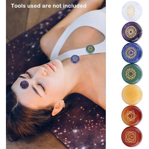 Natural 7 Chakra Energy Stone Set Crystal Gravel Chip Lapis Agate Aura Healing Ornaments Gemstones Gift Reiki Yoga Decor D5N0
