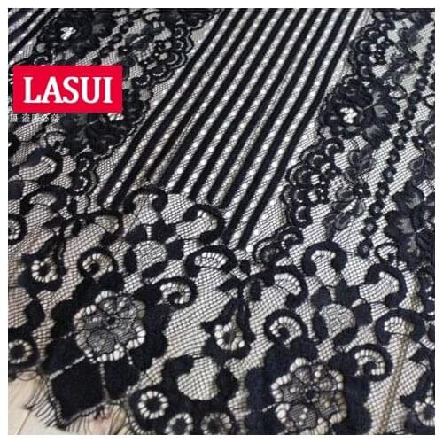 LASUI new 1.5m*3 m =1piece Tassel Eyelash French Lace Fabric clothing shawl beach skirt curtain decoration accessories C0204