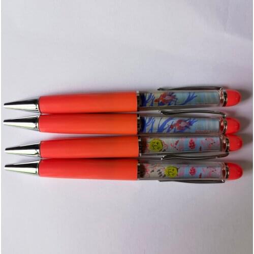 Novelty Smile Flamingo Figures Can Be Moved Left And Right 2D Floater Liquid Ballpoint Floating Pen