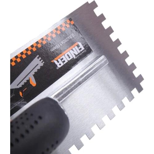 High-carbon Steel Flat-edged Trowel, Wall, Floor, Plastering, Troweling, Home Improvement, Toothed Trowel R7UB