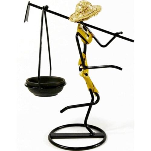 Candle Holders Women Take The Burden Rural Romantic Home Decoration Accessories Dining Table Living Room Vintage Home Decoration