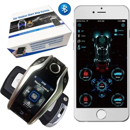 Drop Shipping KOL Cardot BT best Pke Passive Keyless Entry System Anti-theft universal 12V Car Alarms