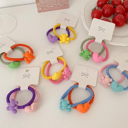 Cute Cartoon Elastic Hair Band Korea Hair Tie For Women Hair Accessories Crystal Rubber Band For Hair Scrunchies
