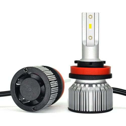 2PCS H7 Led Headlight C6 Turbo Fan 12V 24V 6000K H4 H1 H3 H8/H9/H11 H27 880 9005/HB3 9006/HB4 9012 HIR2 D2S Car Led Lamp Bulb