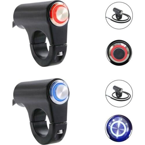 Universal Motorcycle Handlebar Switch Light Aluminum Alloy 22mm Switch Push Button Headlight Brake Fog Light Switches Start