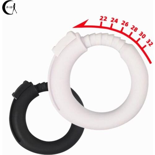 1PC Adjustable Cock Ring Silicone Penis Rings Delay Ejaculation Male Chastity Device White Black Sex Toys For Men Adult Products