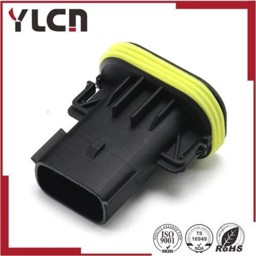 High Quality 4pin male auto electric wire harness waterproof black housing connectors