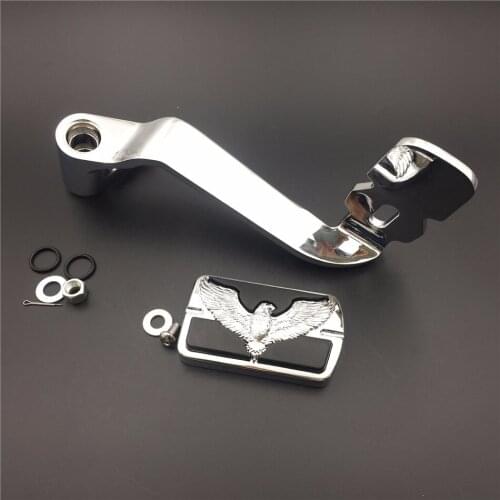 Motorcycle parts Chrome Billet Rear Eagle Hawk Brake Lever Brake Pedforal Foot Lever for harley Road King FLHR Touring and Trike