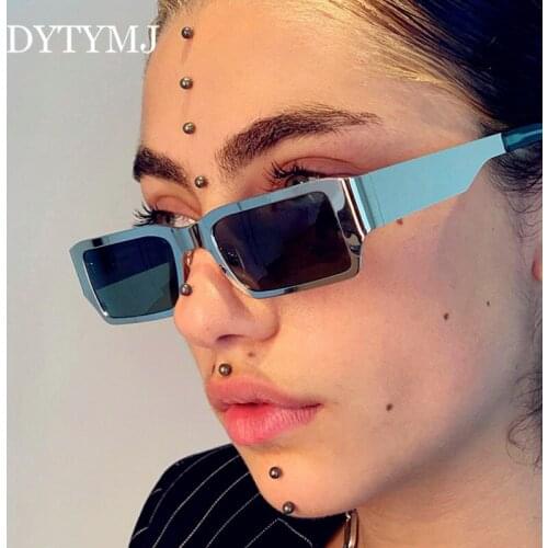 DYTYMJ Punk Sunglasses Women 2021 Sun Glasses For Women Luxury Eyewear Brand Design Sunglasses Women Metal Square Gafas De Mujer