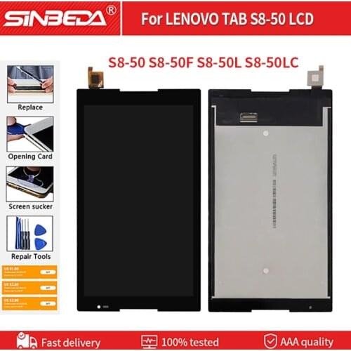 Orig For Lenovo Tab S8-50 S8-50F S8-50L S8-50LC LCD Display Touch Screen Digitizer Sensors Glass Assembly Parts For S8-50 LCD