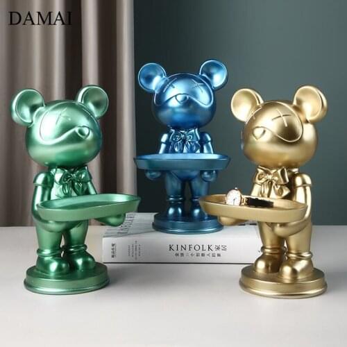 Golden Mouse Serving Tray Coffee Table Trays Decorative Dressing Table Jewelry Display Plate Cosmetic Container Storage Ornament