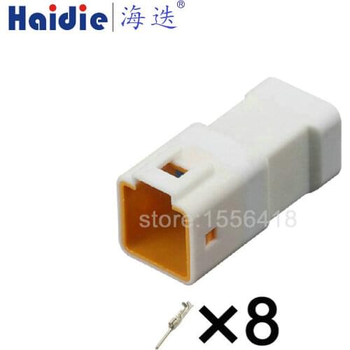Free shipping 2sets 8pin auto electric wire terminal cable harness sealed connector 08R-JWPF-VSLE-D