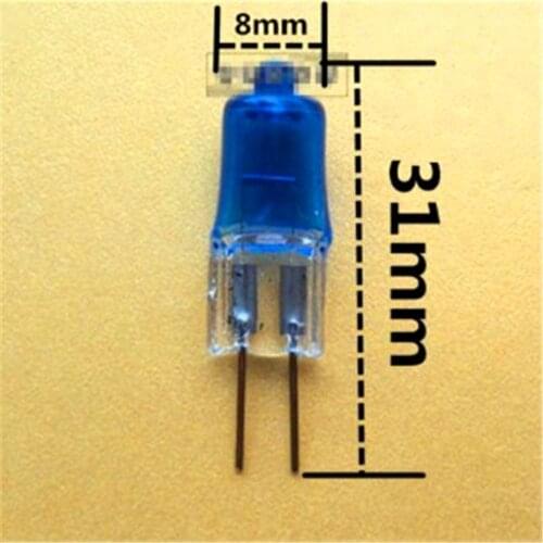 10 Pcs G4 12V 20W Blue Plating Beads Halogen Partial White Crystal Lamp Beads