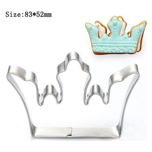 3 pcs/set Crown Series Stainless Steel Cookies Mold Cutter 3D Biscuit Press Fondant Moldes Galletas Chocolate Moould