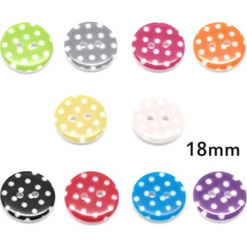 50Pcs Mixed Round Dot Resin Sewing Buttons For Cloth Flatback Cabochon Scrapbooking Crafts Knopf Bouton Decor Diy Accessories