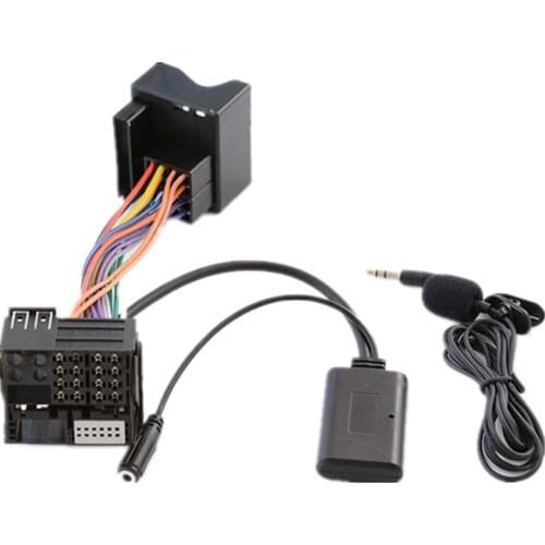 Car bluetooth Module AUX Adapter Wireless Radio Stereo For Mercedes Comand APS NTG CD20 Nondestructive installation plug + MIC