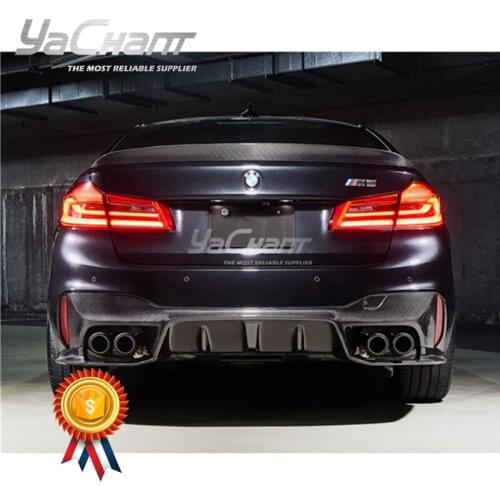 Car-Styling Carbon Fiber 3D Style Rear Diffuser Fit For 2017-2019 F90 M5 Rear Diffuser Lip Spat