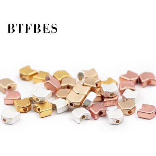 Hematite Natural Stone Matte Gold Silvers Charm Small arrow 4mm Loose Spacer Beads For Jewelry Making Diy bracelets Accessories