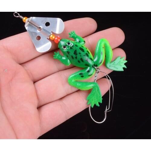 New Arrival 1pcs Artificial Frog Lure Fishing Soft Lure Black Fish Killer 5cm 6g Fishing lures Soft Frog
