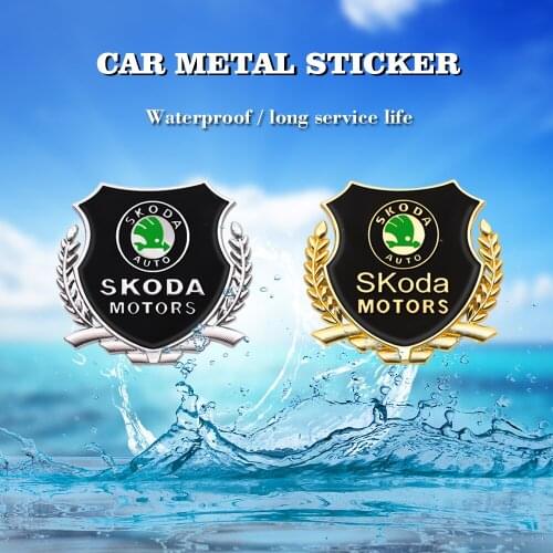 3D Metal Car Sticker Badge Decal Door Window Body Decoration For Skoda Fabia 2 3 Karoq Kodiaq Octavia 3 Superb 2 3 Combi Yeti