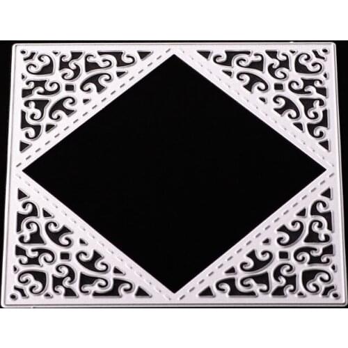 Metal Oblique square paper die cutting dies for Scrapbooking/DIY Easter wedding Halloween Easter card