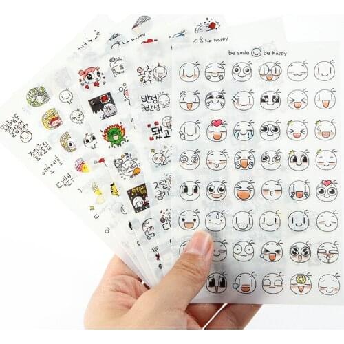 Cute expression Cartoon Sticker Creative Hand Account Diary Album Decoration Paper Sticker Stationery