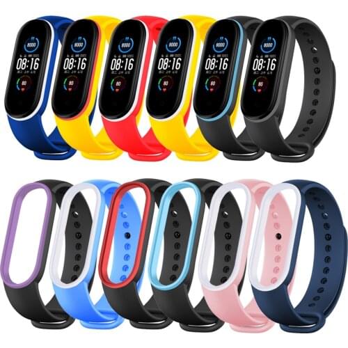 Soft Silicone Bracelet for Xiaomi Mi Band 5 6 Strap Sport Watch Silicone Wrist Strap For Xiaomi Miband 5 Bracelet Miband 6 Strap