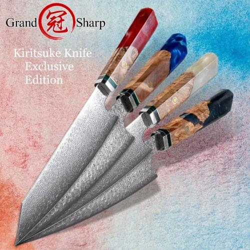 Grandsharp 8.2 Inch 67 Layers Japanese Damascus Knife Chef Kitchen Knives VG-10 Steel Home Cooking Sushi Sashimi Slicing Tools