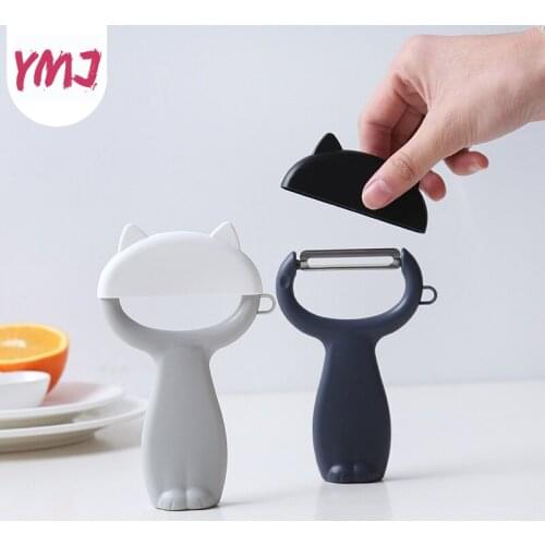 Vegetable Peeler with Lid Kitchen Tool Creative Fruit Apple Peeler Parer Cutter Melon Zesters Planing Peeling Knife Slicer 1PC