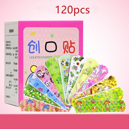120Pcs/50pcs Cartoon Wound First Aid Sticker Waterproof Adhesive Bandages Wound Plaster Hemostasis Band Aid Sticker for Children