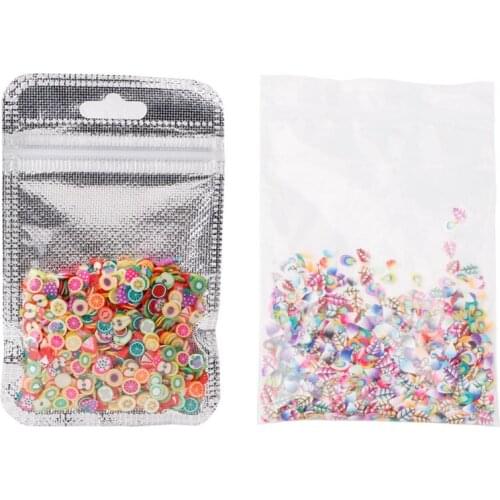 1000PCS/Bag 3D Fruit Fur Shape Polymer Clay DIY Nail Art Tip Sticker Decoration 652C
