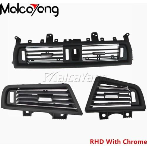 For BMW 5 Series F10 F11 F18 520 523 525 528 530 Right Hand Driver RHD Full Chrome Air Conditioning AC Vent Grille Outlet