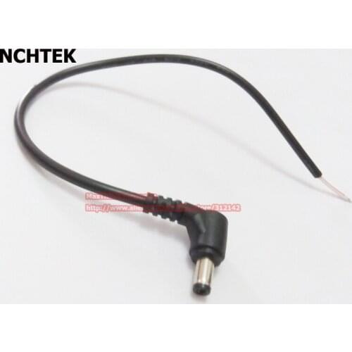 NCHTEK DC Power Angle male 5.5x2.5mm Connector Cable Plug Adapter,DC Pigtail Male 90 Degree Wire 5.5/2.5/Free shipping/150PCS