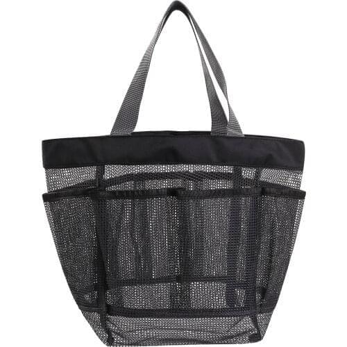 Storage Bag, Portable Large Capacity Solid Color Handbag Travel Bag for Clothes Cosmetics, Gray/Black