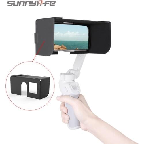 Sunnylife Mobile Phone Hood For OM 4 Leather Material Foldable Storable Sunshade Cover Anti-glare Handheld Gimbal Accessories