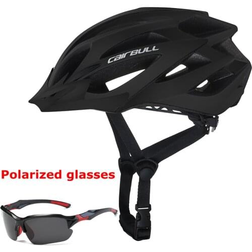 Ultralight Mountain Road Bike Helmet with Glasses Adjustable Men Women Bicycle Sports Helmet Integrally-molded Cycling Helmet