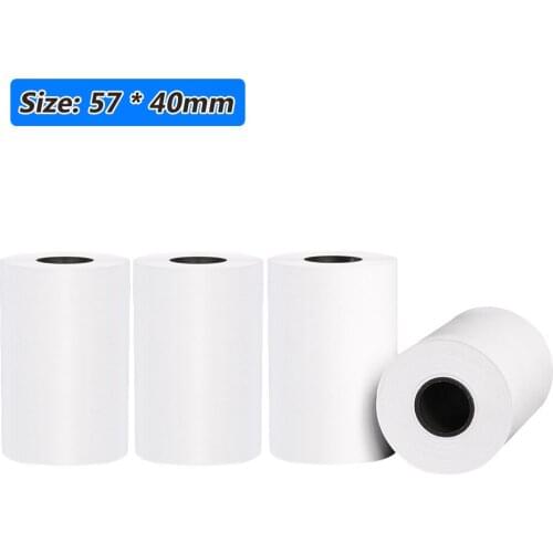 4 Rolls Thermal Receipt Paper 57x40m Thermal Paper Roll Bill Ticket Printing for Cash Register 58mm POS Thermal Receipt Printer