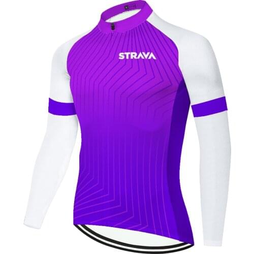 Strava Summer Spring Equipamento Fietskleding Heren Long Sleeve Cycling Jersey Maillot Ciclismo Hombre Camisa Ciclismo Masculina