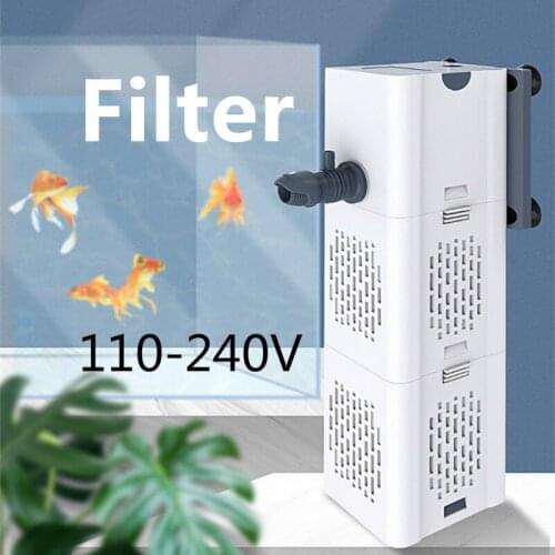 110V-240V Air Pump 2021 Aquarium Filter Pump 4 In 1 Filter Pump Submersible Air Oxygen Internal Filter Pump for Fish Tank