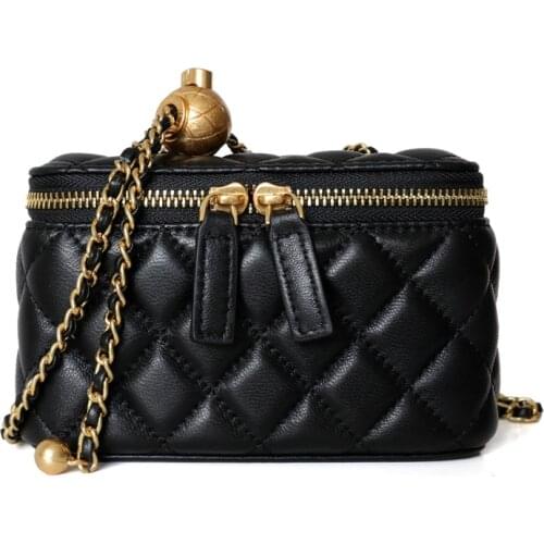 Women Trending Bags 2020 Luxury Handbags Women Bags Designer Genuine Cow Leather Black Ladies Shoulder Bag Small