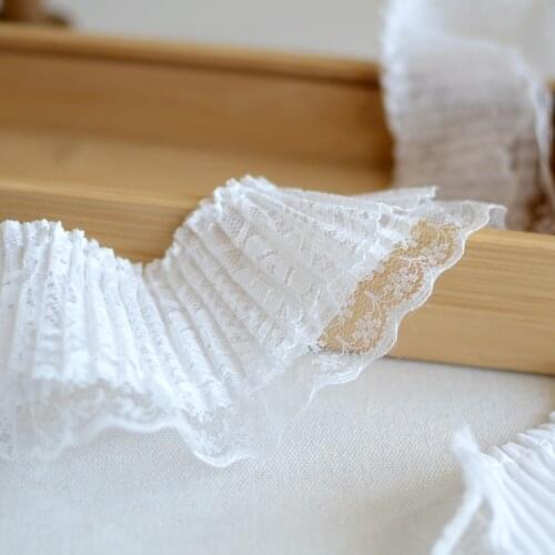 1 Meter 6cm Wide White DIY Manual Materials Doll Dress Stocking DecorationLace Trims Underwear Sideband Trimmings