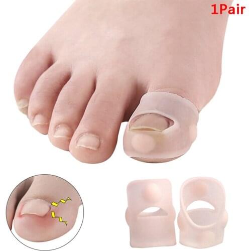 1Pair Bunion Toe Separator Foot Care Tool Silone Fabric Hallux Valgus Correction