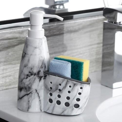 1pcs New Multifunction Rack Cleaning Sponge Drainboard Soap Holder Kitchen Bathroom Liquid Detergent Storage Box